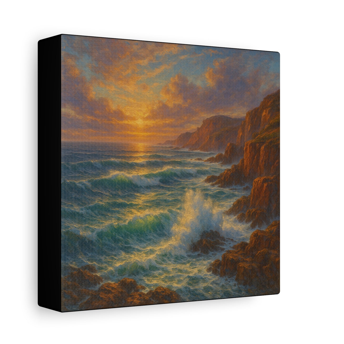 Seaside Sunset Ocean Cliff